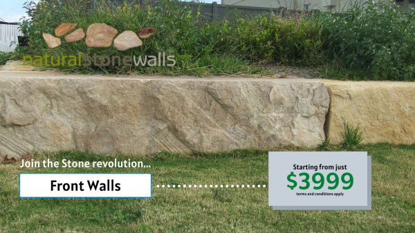 Natural Stone Walls - Sandstone - Front Walls - Retaining Walls - Landscaping