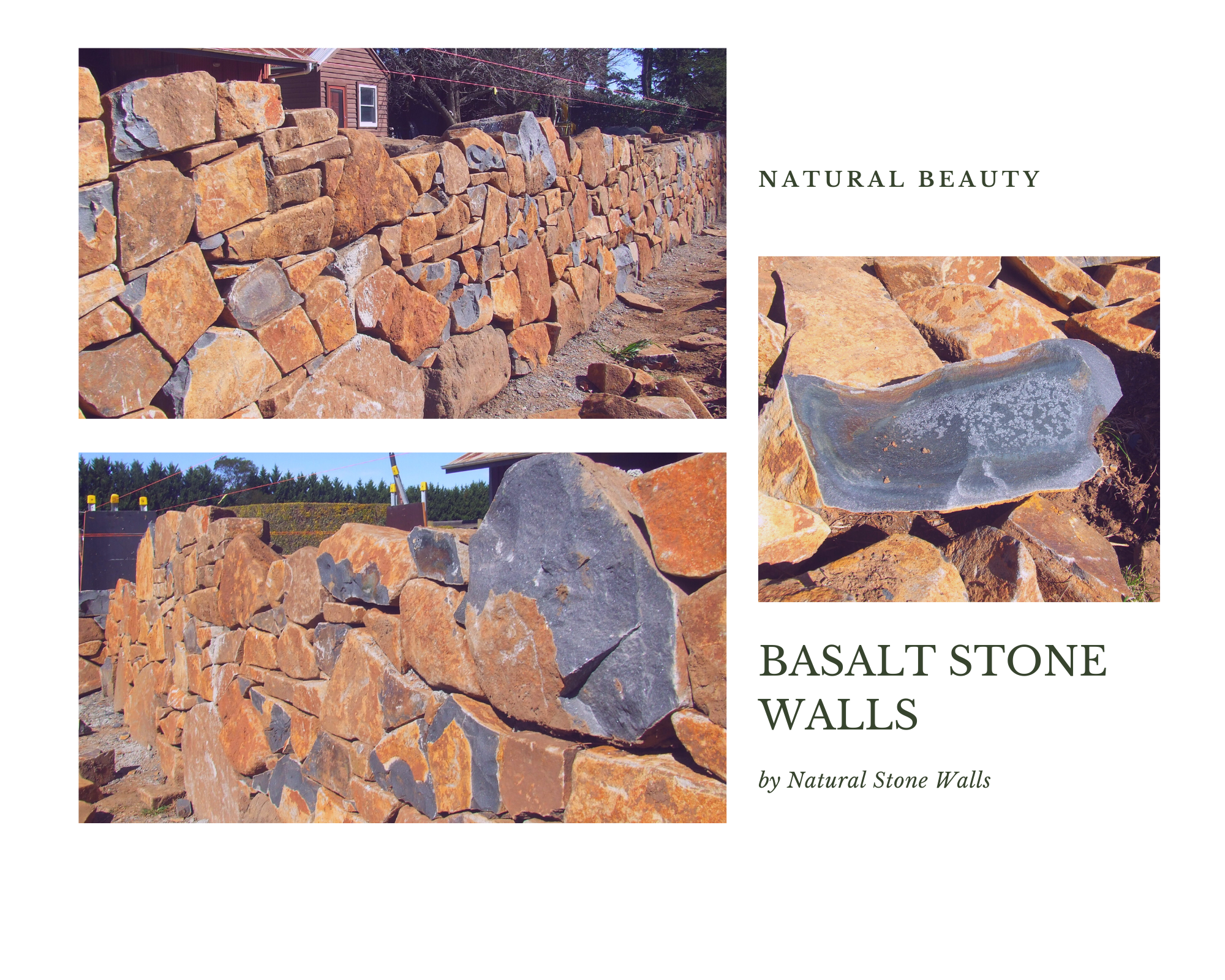 Natural Stone Walls - DIY, Basalt Stone Walls